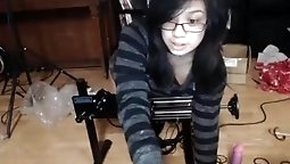 Crazy Webcam record with Asian, Masturbation scenes