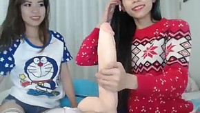 Two Skinny Asian Webcam Teens Playing