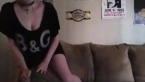 Dry humping orgasm on couch while watching hentai