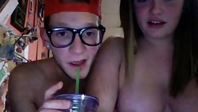 American college couple blowjob in dorm