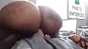 Dirty Tattooed Big Ass Ebony Riding Dildo