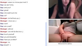 Omegle #58 Horny girl masturbates