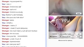 Omegle #62 Horny girl masturbates hard with a brush