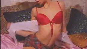 Very hot blond cheerleader dildo fuck