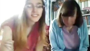 Funny Ugly Teen  with mature friend in cam