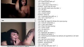 Chatroulette #80 Very Horny Spanish girl masturbates hard