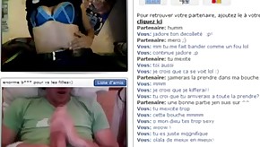 French teen get caught masturbating Chatroulette Bazoocam