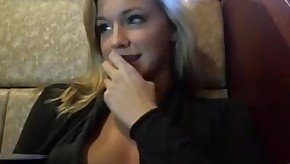 Hot Blonde Public Teasing