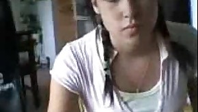 Sexy brunette stripping on webcam