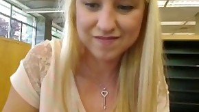 Girl In Library Makes Herself Squirt