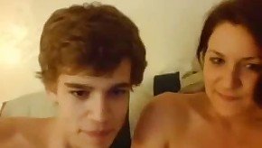 mature and young boy on webcam