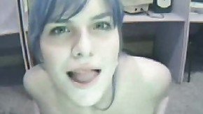 Blue Haired Webcam Hotness
