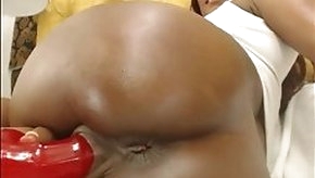 Hot black girl anal dildo