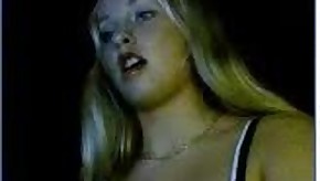 Blonde babe in white panties - webcam