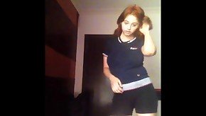 Young teen strip tease